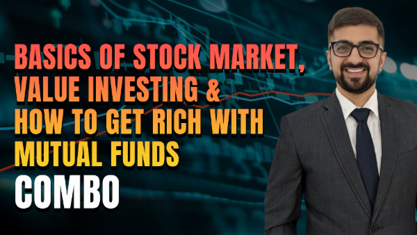 Basics of Stock Market, Value Investing & How to Get Rich with Mutual Funds Combo cover